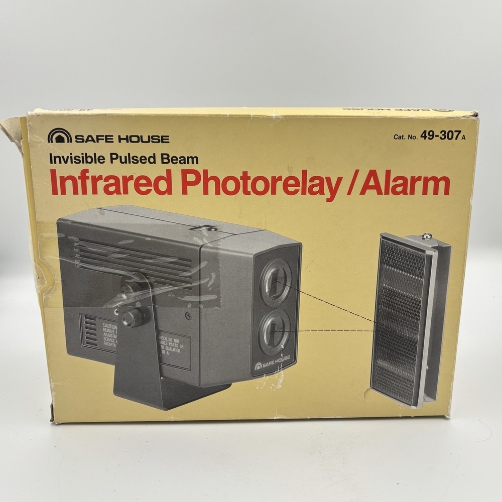 Safe House Invisible Pulsed Beam Infrared Photorelay Alarm 49-307 Radio Shack